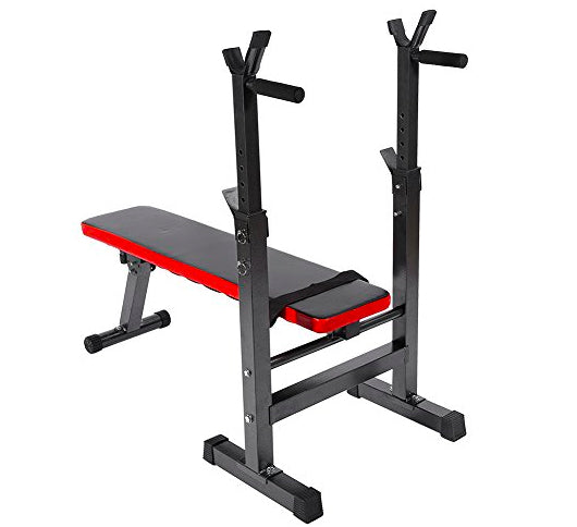 AMB Sports Fitness Bench Adjustable Foldable Weight Decline Dip Bar Exercise Workout for Home Gym