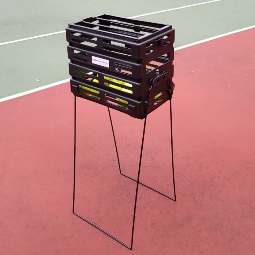 AMB Sports Tennis Ball Basket Picker Hopper  with Wheels