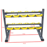 Heavy Duty Two Tier Dumbbell Rack with 10 Saddles