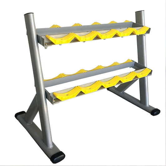 Heavy Duty Two Tier Dumbbell Rack with 10 Saddles