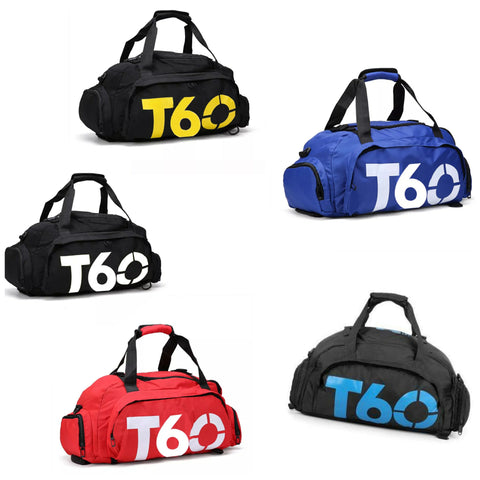 T60 Sports Gym Fitness Backpack Duffle Bag (with Shoe compartment)