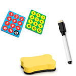 Football/Soccer Coach Board with Magnetic Pieces Tactics Board Foldable w Markers, Eraser, Referee Whistle