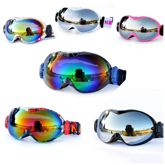 Ski Snowboard Goggles with UV400 Protection with Dual Lens Anti Fog Helmet Compatible